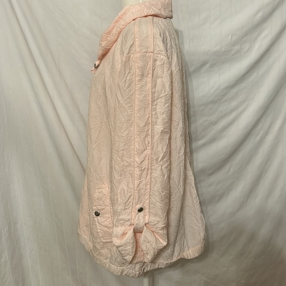 Chico's Weekends Lt Pink Lightweight Button Front Jacket Sz 3 - Picture 4 of 12